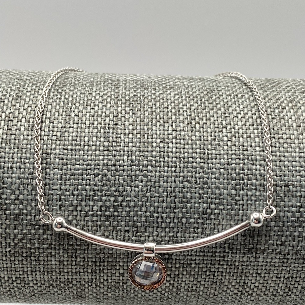 ELLE 925 Sterling Silver Bracelet Vintage CZ Ruby Accent OS